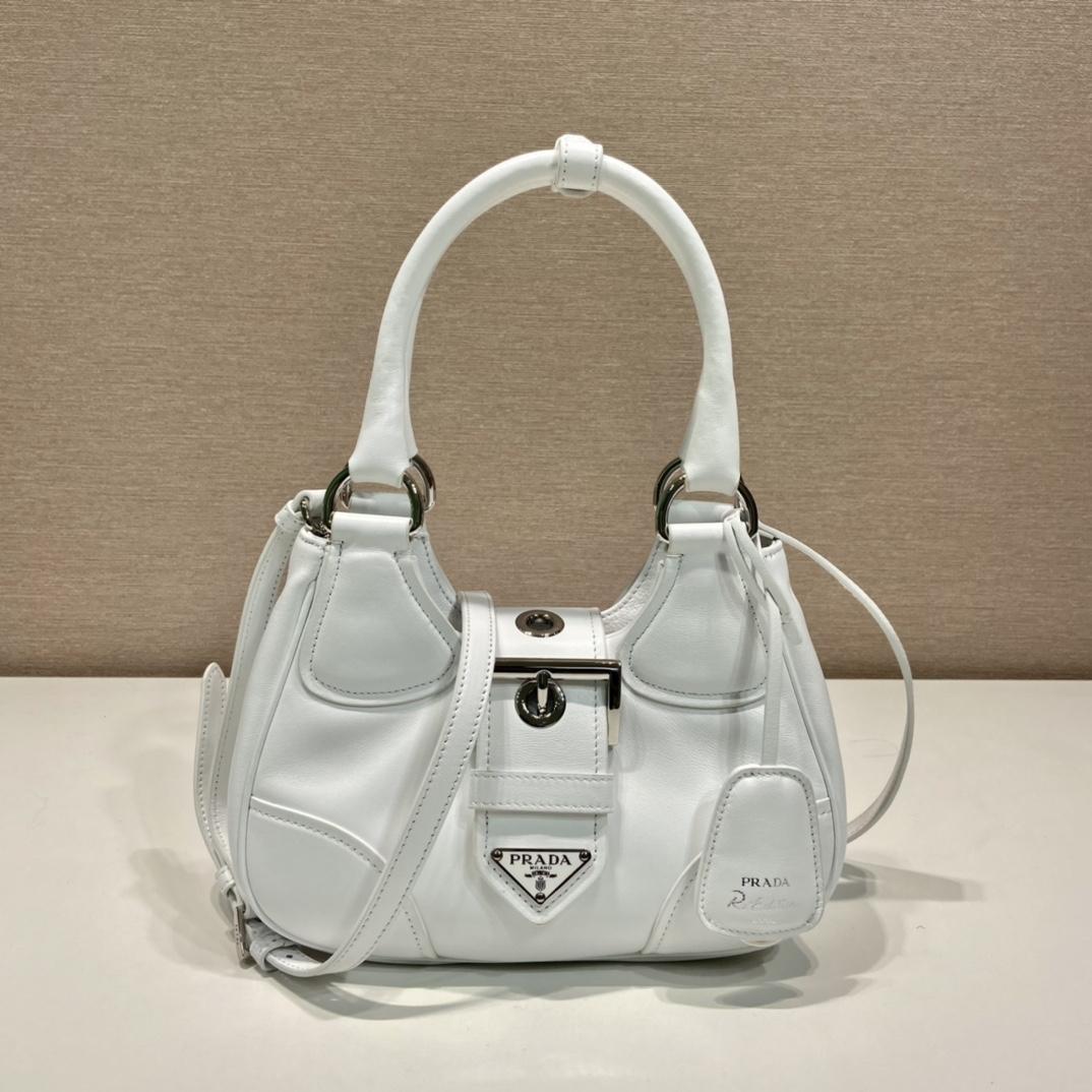 Prada Moon Re-Nylon And Leather Bag(22.5-16-7.5cm) - EUR FASHION