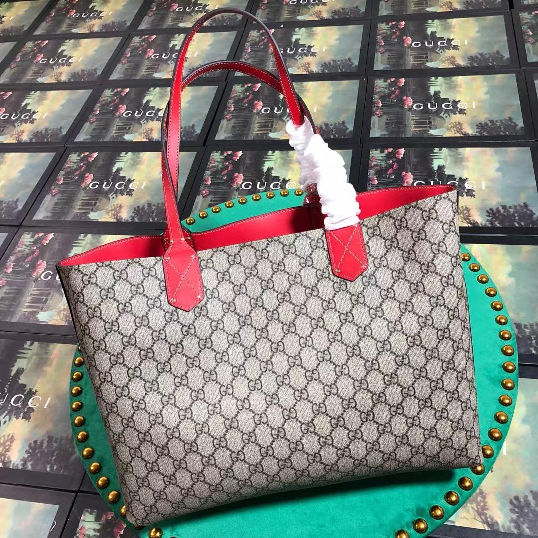 Gucci Reversible Tote GG Print Leather Medium  - EUR FASHION