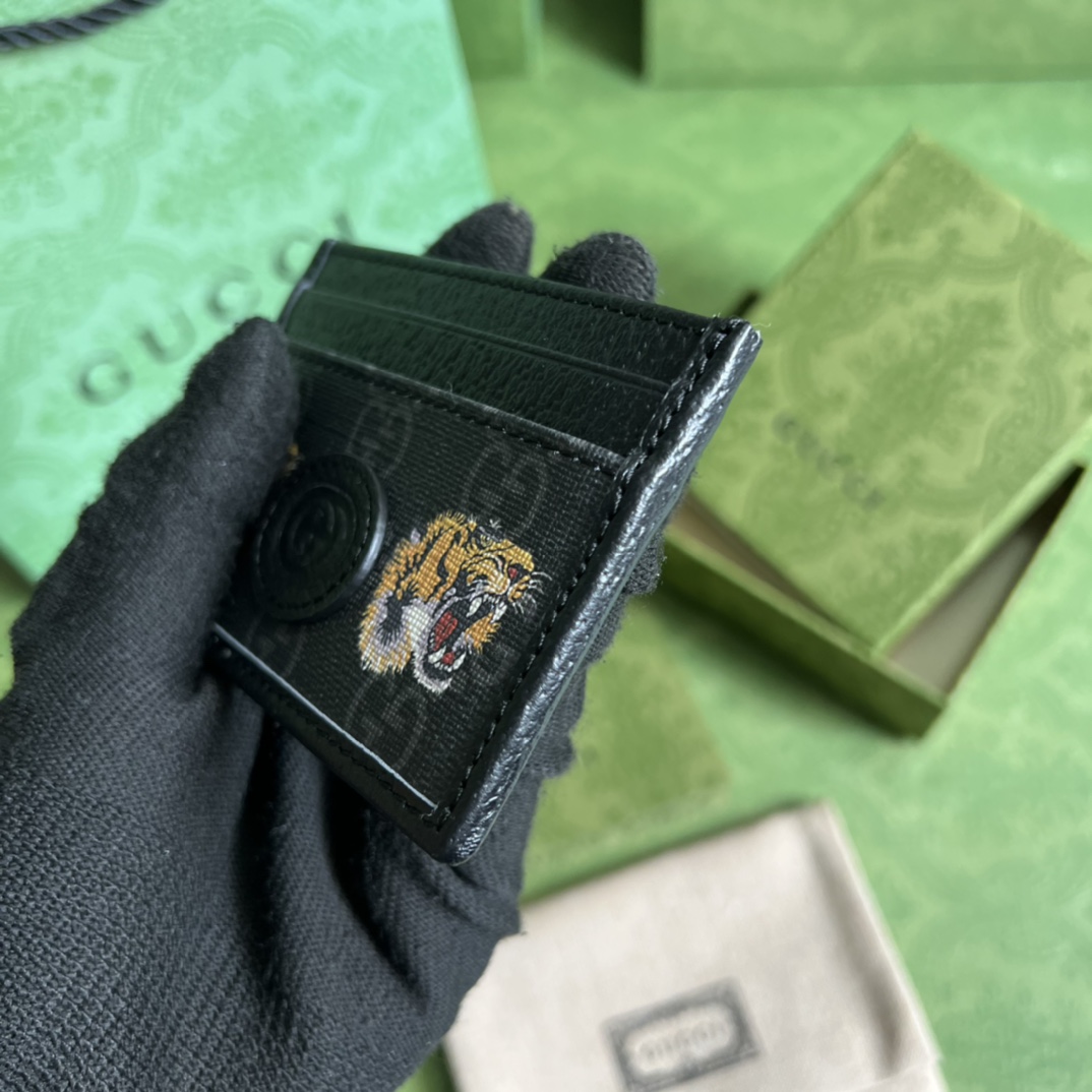 Gucci Card Case With Tiger Print(10-7cm)    - EUR FASHION