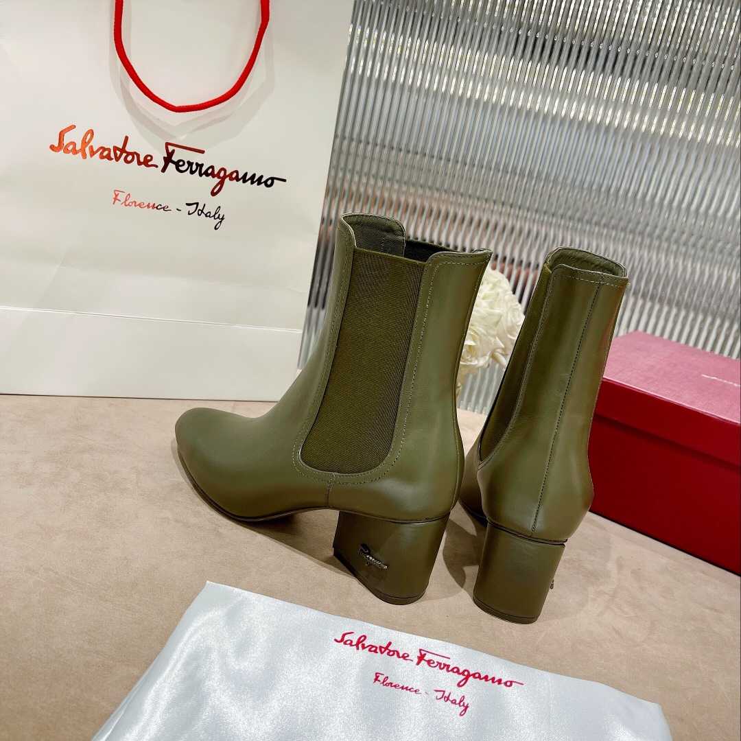 Ferragamo Leather Ankle Boot - EUR FASHION