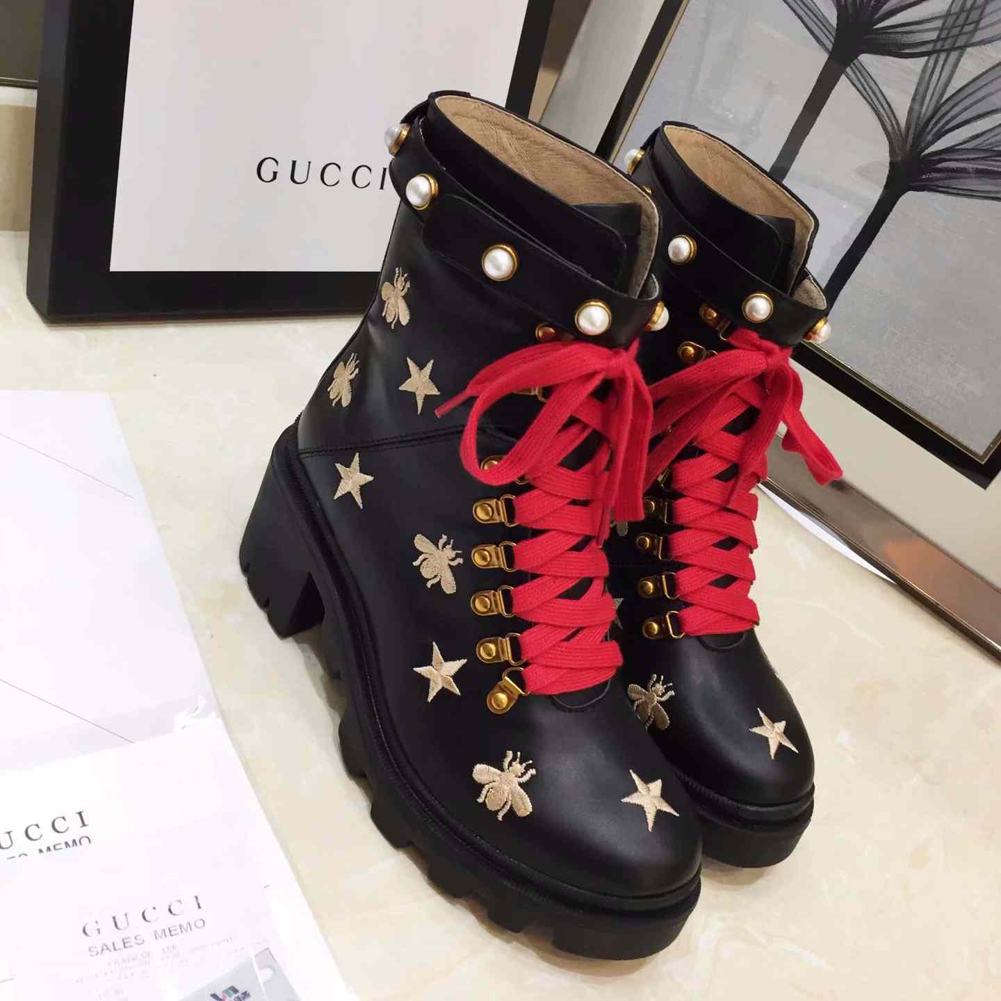 Gucci Leather Ankle Boot - EUR FASHION