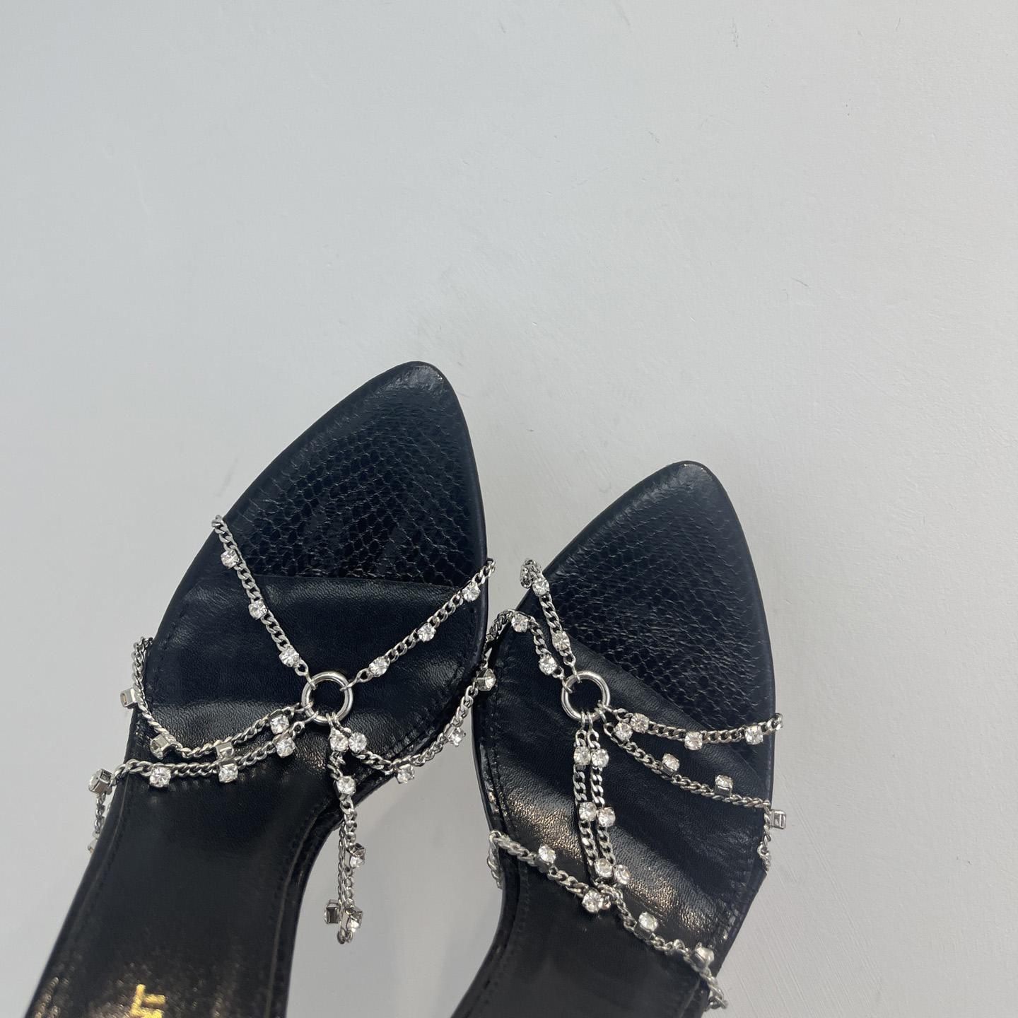 Saint Laurent Leather Sandals - EUR FASHION