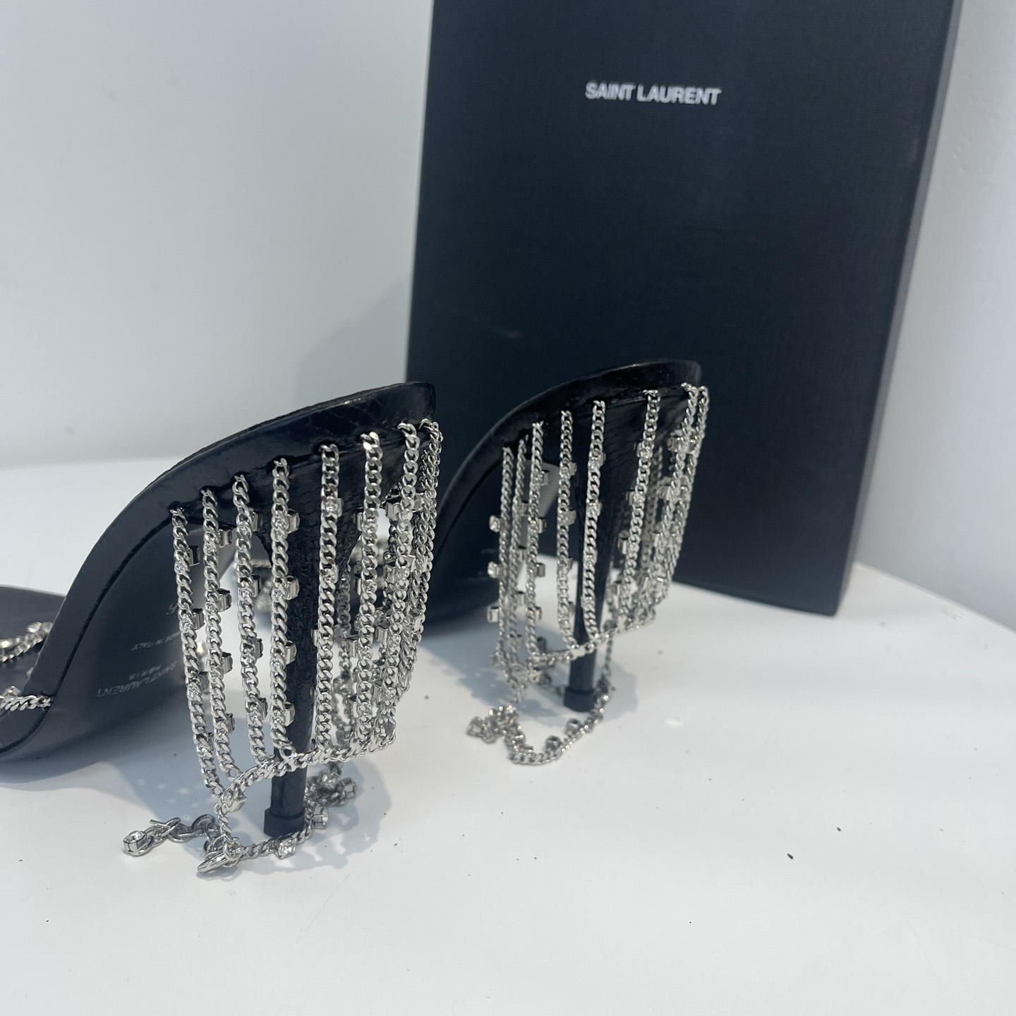 Saint Laurent Leather Sandals - EUR FASHION