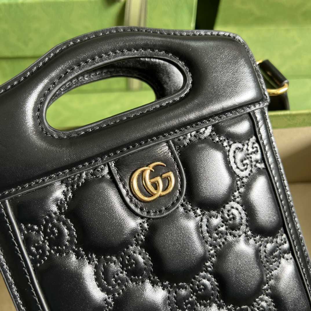 Gucci GG Matelassé Top Handle Mini Bag(14-23-4.5cm)   - EUR FASHION