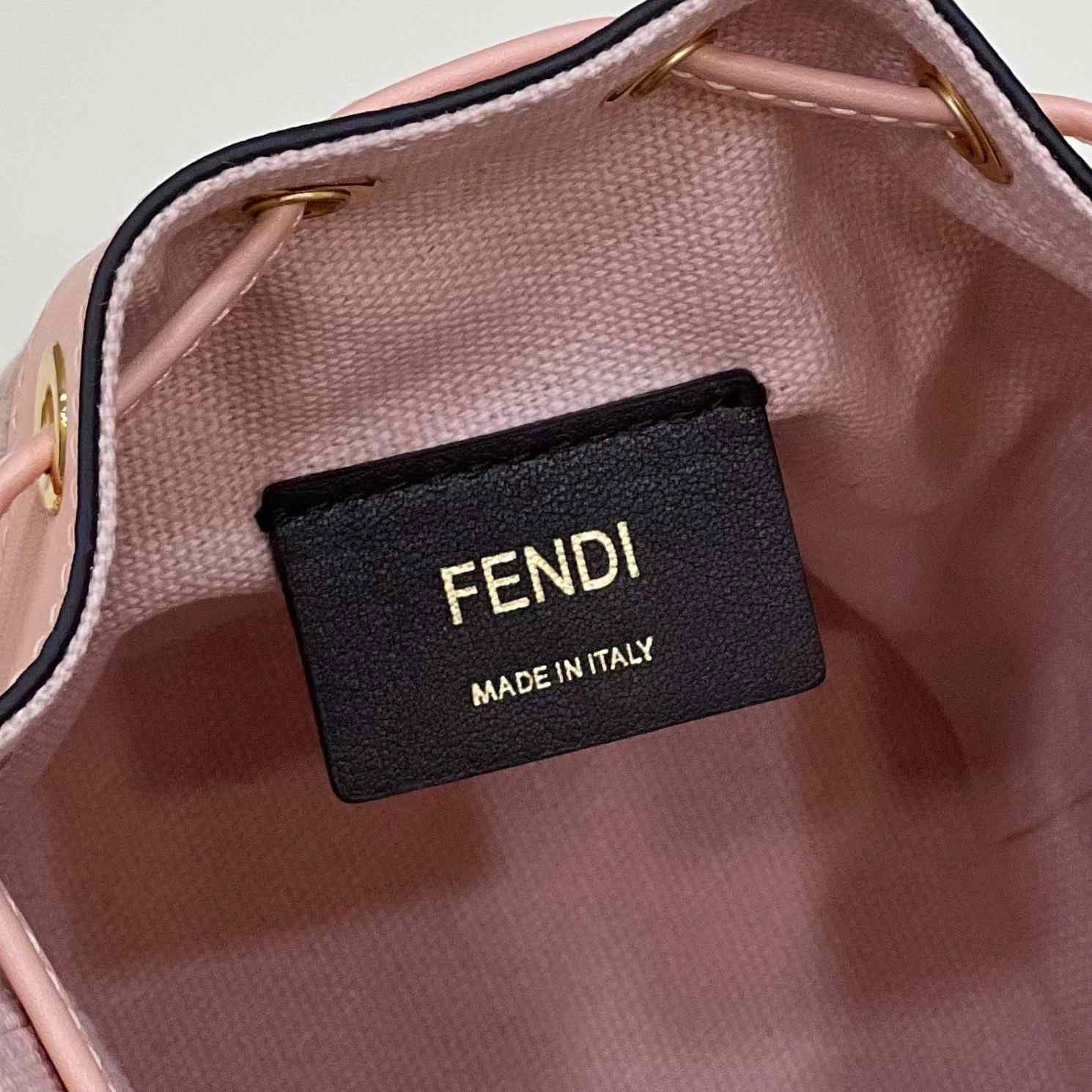 Fendi Mon Tresor Pink FF Canvas Mini-Bag (12×18×10cm)   - EUR FASHION