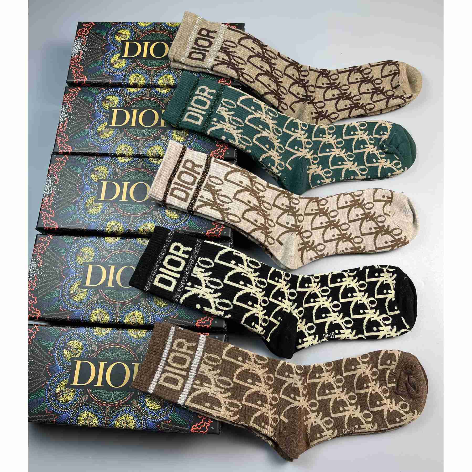 Dior Oblique Wool Socks /Box - EUR FASHION