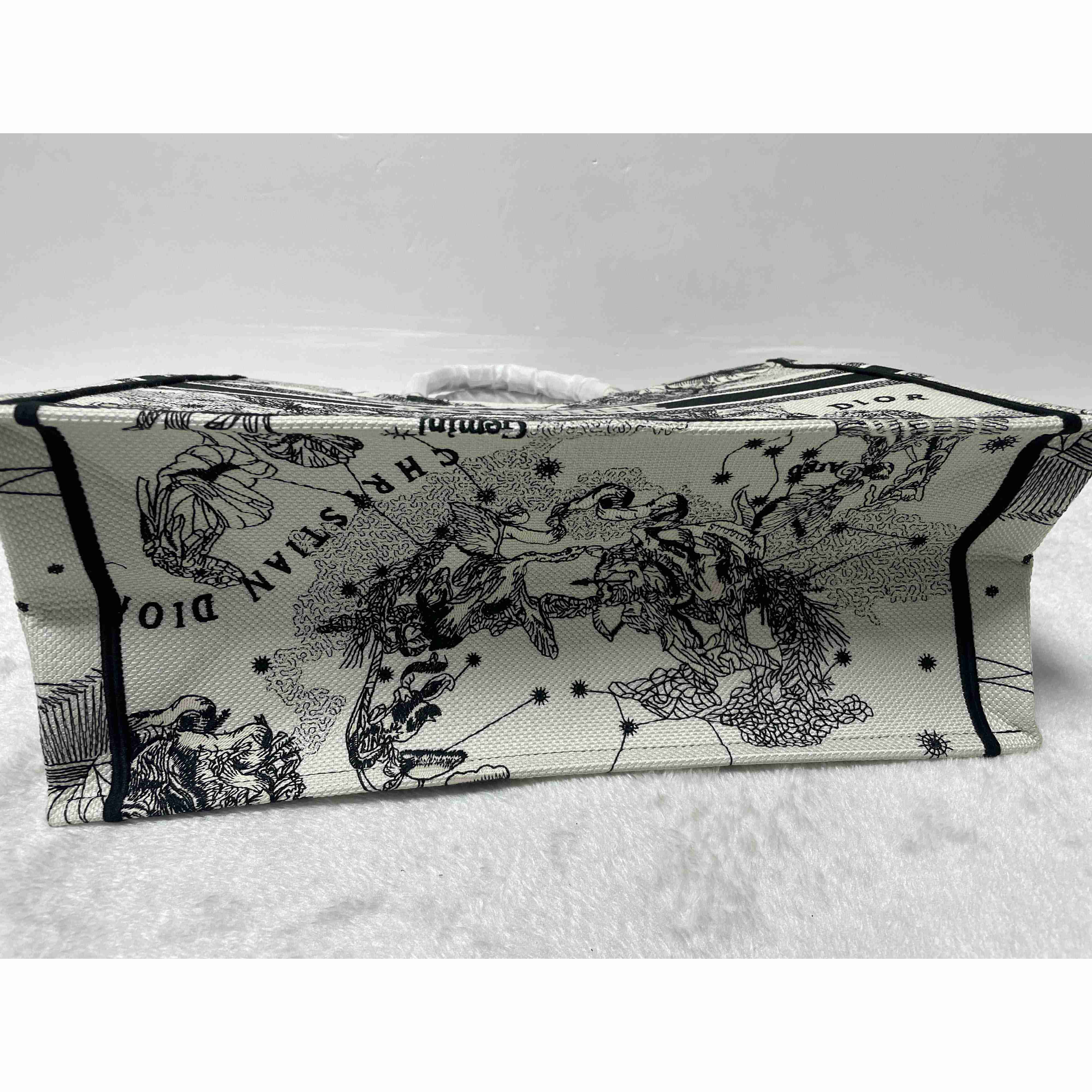 Dior Oblique Embroidered Book Tote(41.5-25-18cm)-Embroiderable Characters - EUR FASHION