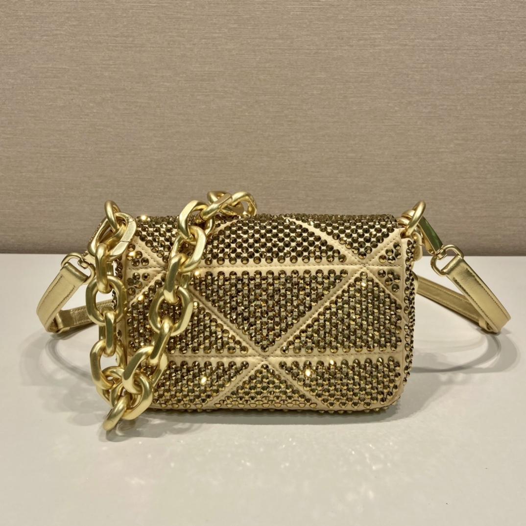 Prada Satin Mini-Bag With Crystals - EUR FASHION