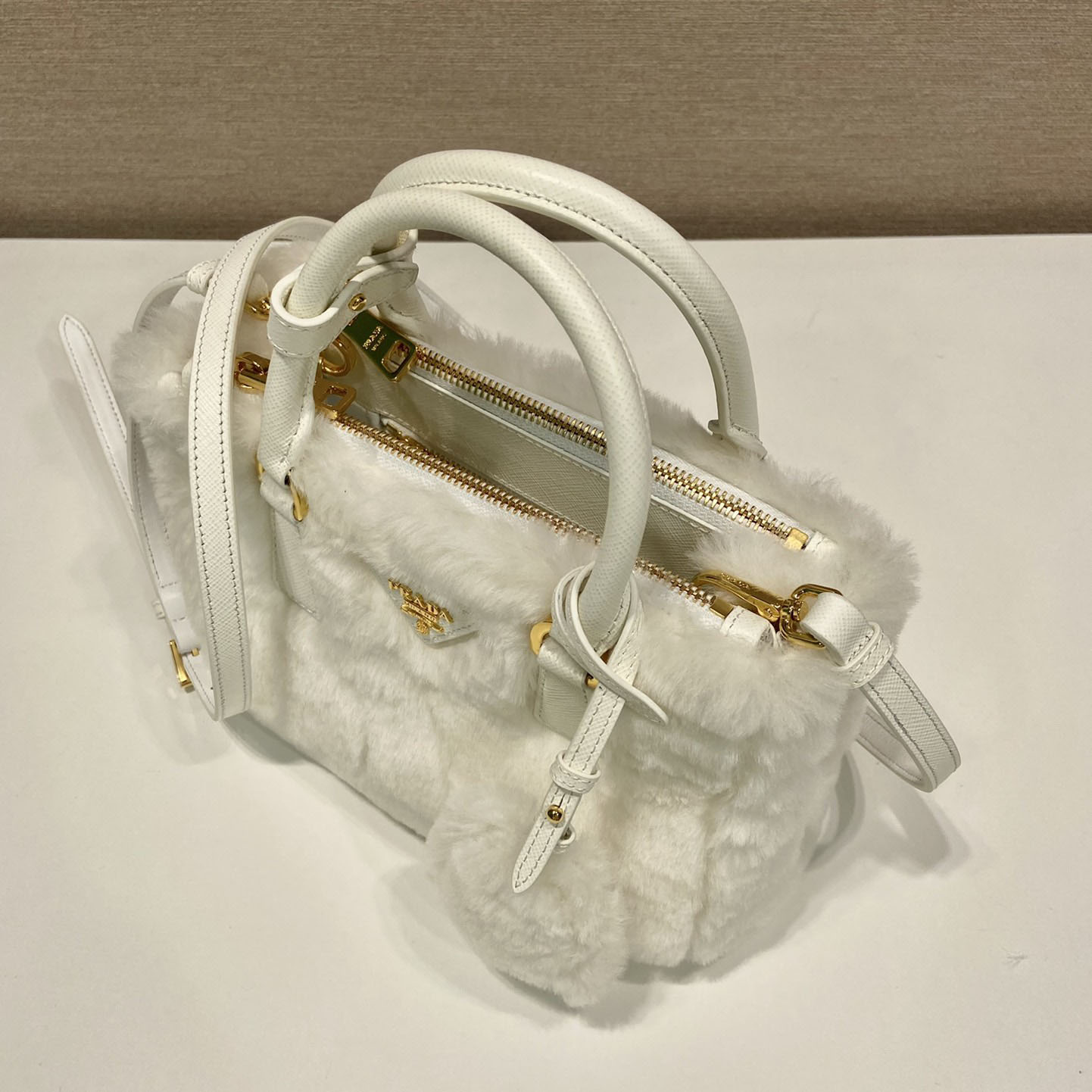 Prada Galleria Shearling Mini-Bag - EUR FASHION