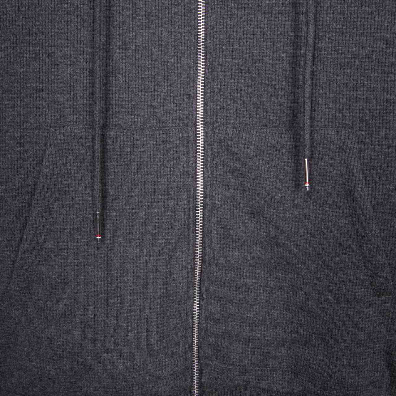 Thom Browne 4-Bar Zip-Up Cotton Hoodie - EUR FASHION