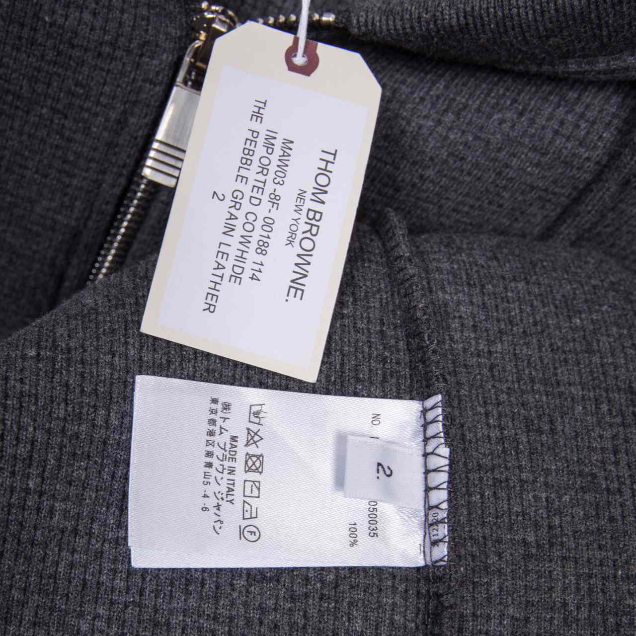 Thom Browne 4-Bar Zip-Up Cotton Hoodie - EUR FASHION