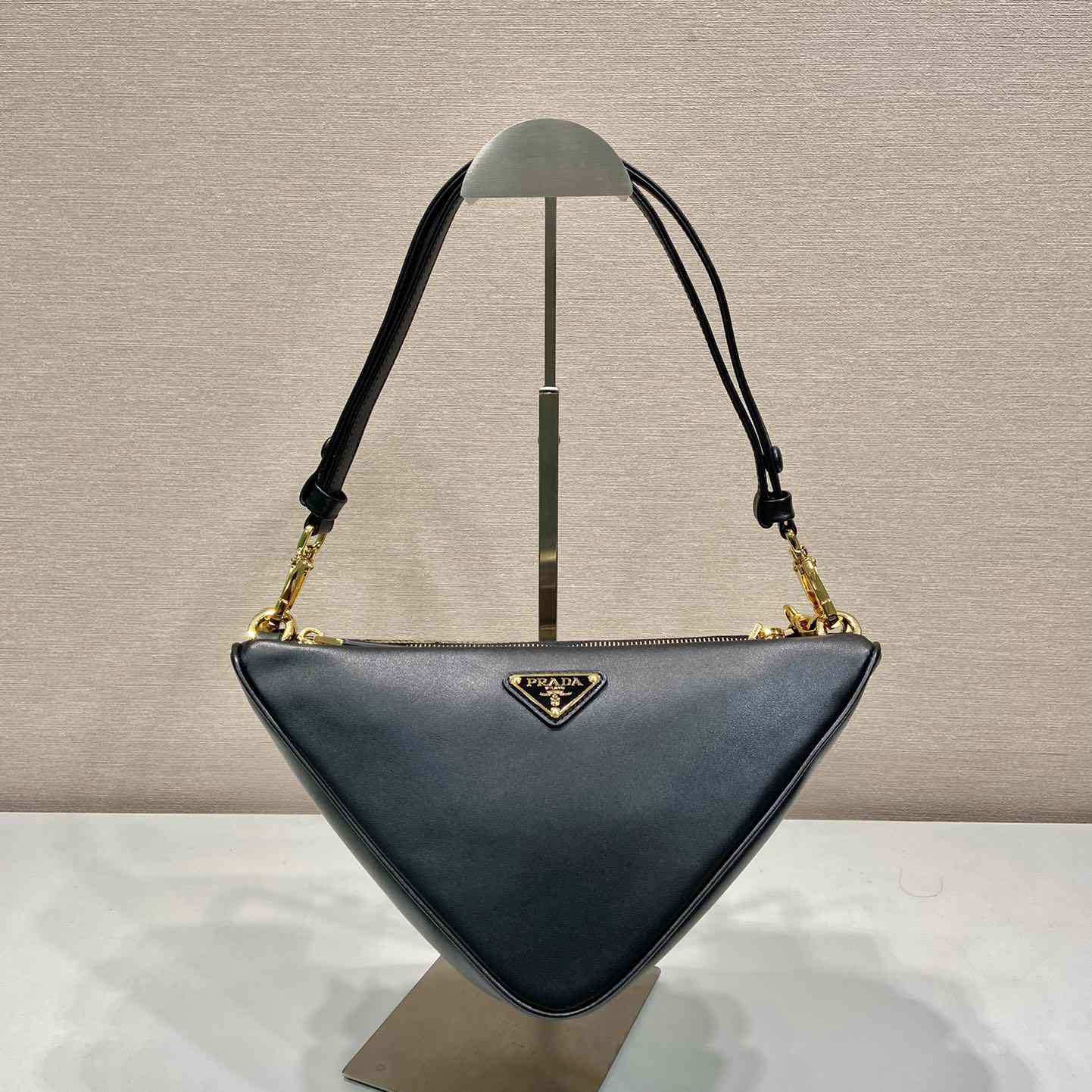 Prada Symbole Leather And Fabric Mini Bag(23-25-5cm) - EUR FASHION