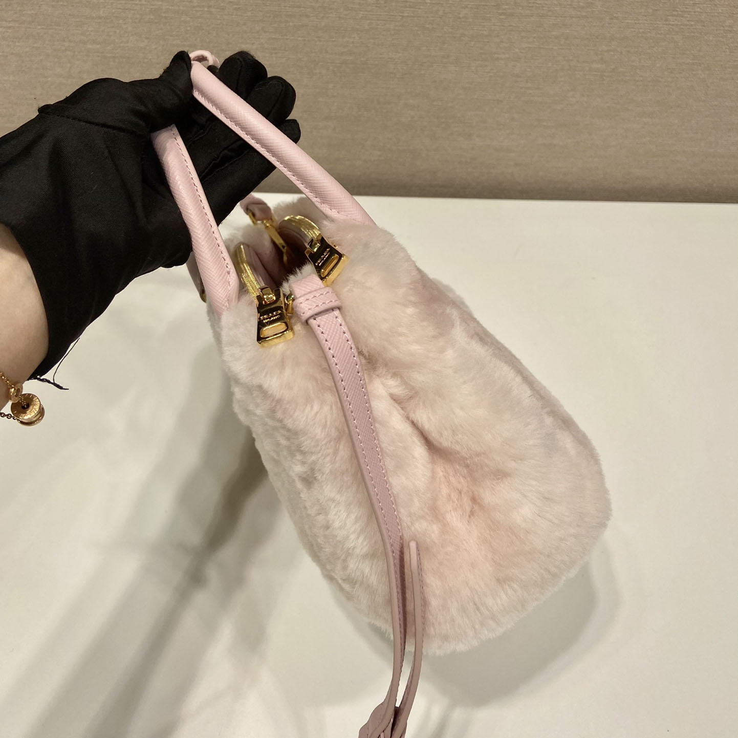 Prada Galleria Shearling Mini-Bag - EUR FASHION