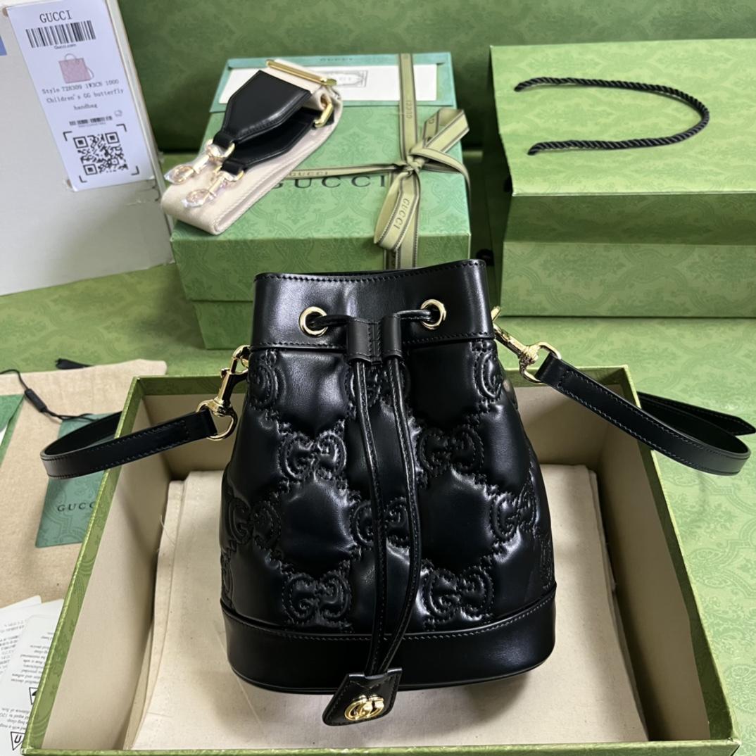 Gucci GG Matelassé Bucket Bag (17*20*10cm) - EUR FASHION