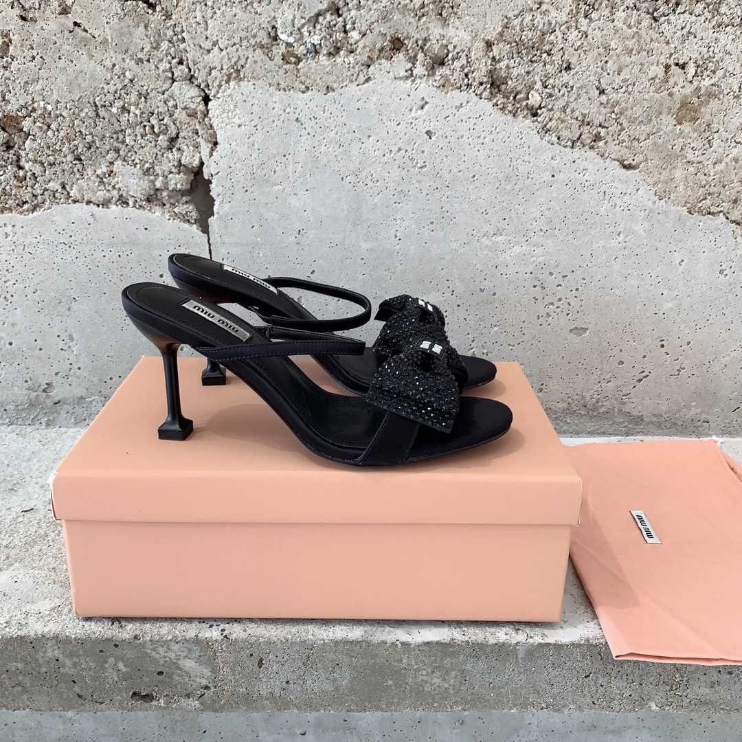 Miu Miu Satin Bow Sandals - EUR FASHION