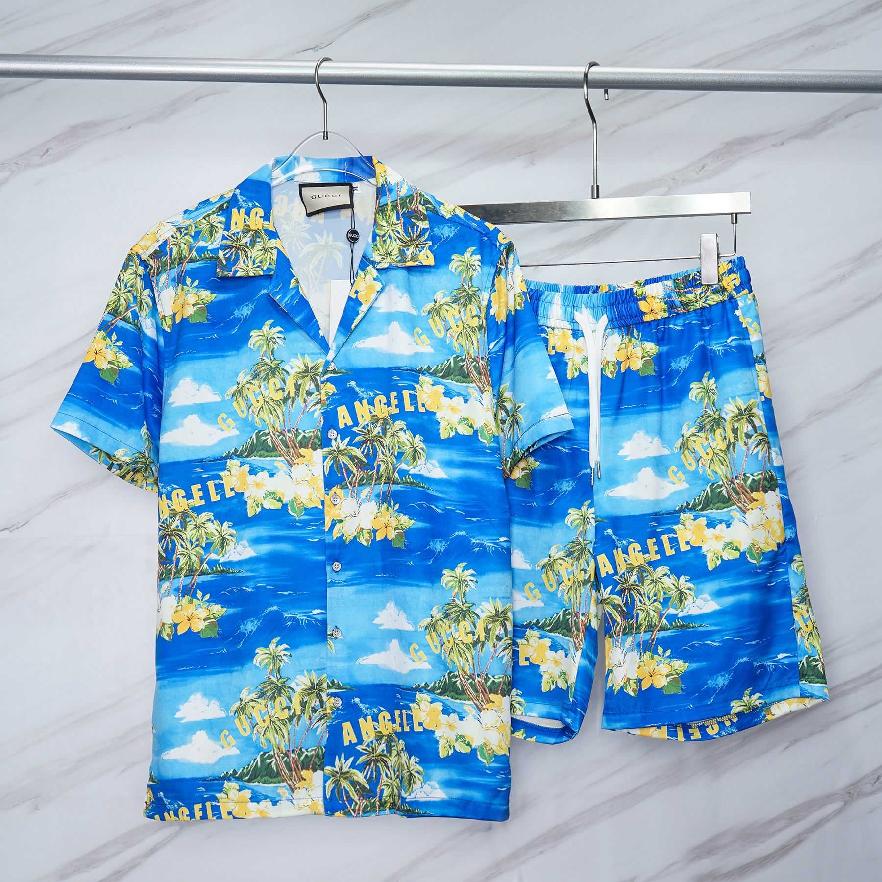 Gucci Printed Cotton Bowling Shirt & Shorts - EUR FASHION