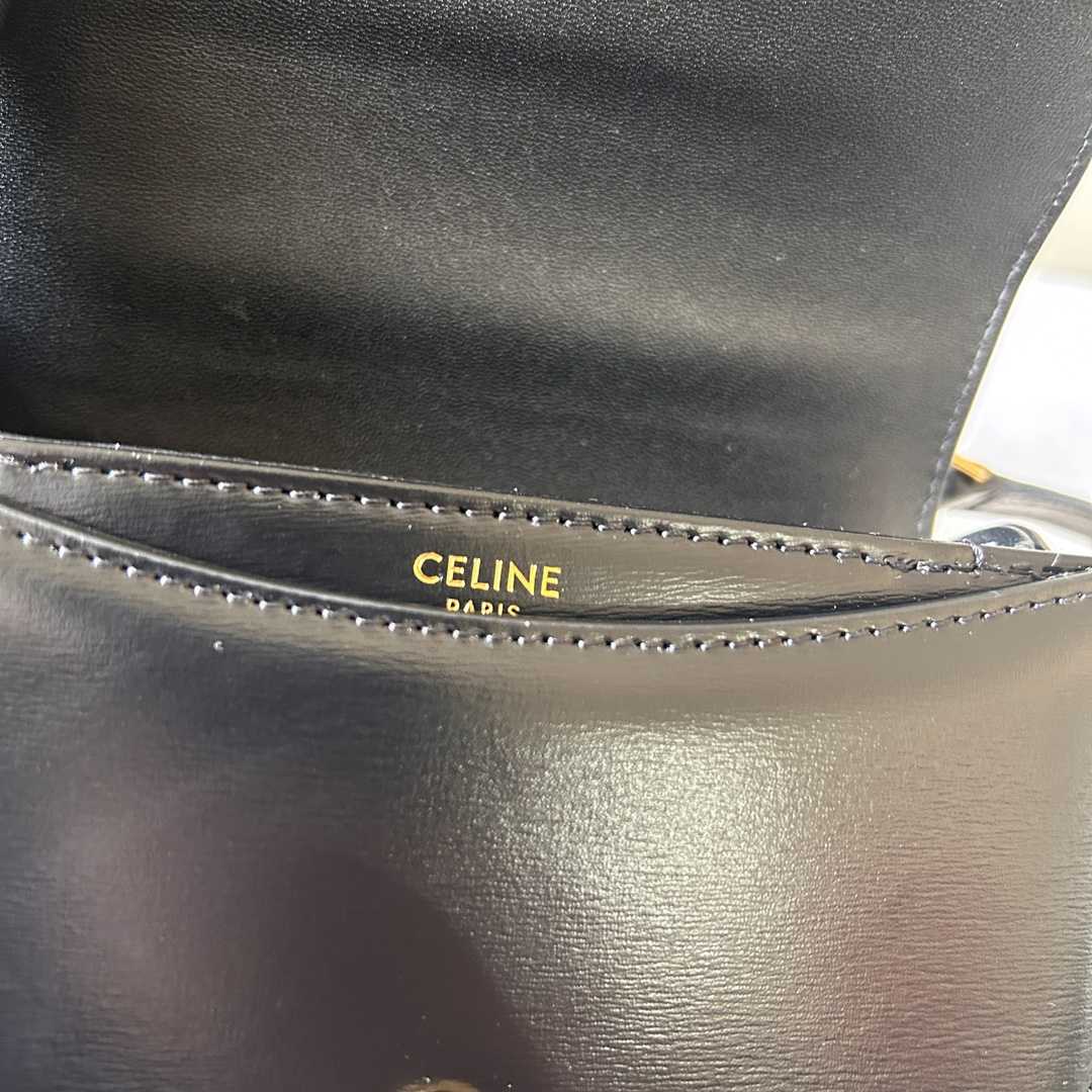 Celine Mini Besace Triomphe In Shiny Calfskin - EUR FASHION