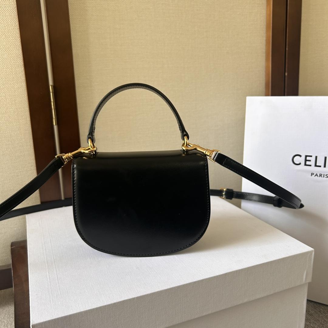 Celine Mini Besace Triomphe In Shiny Calfskin - EUR FASHION