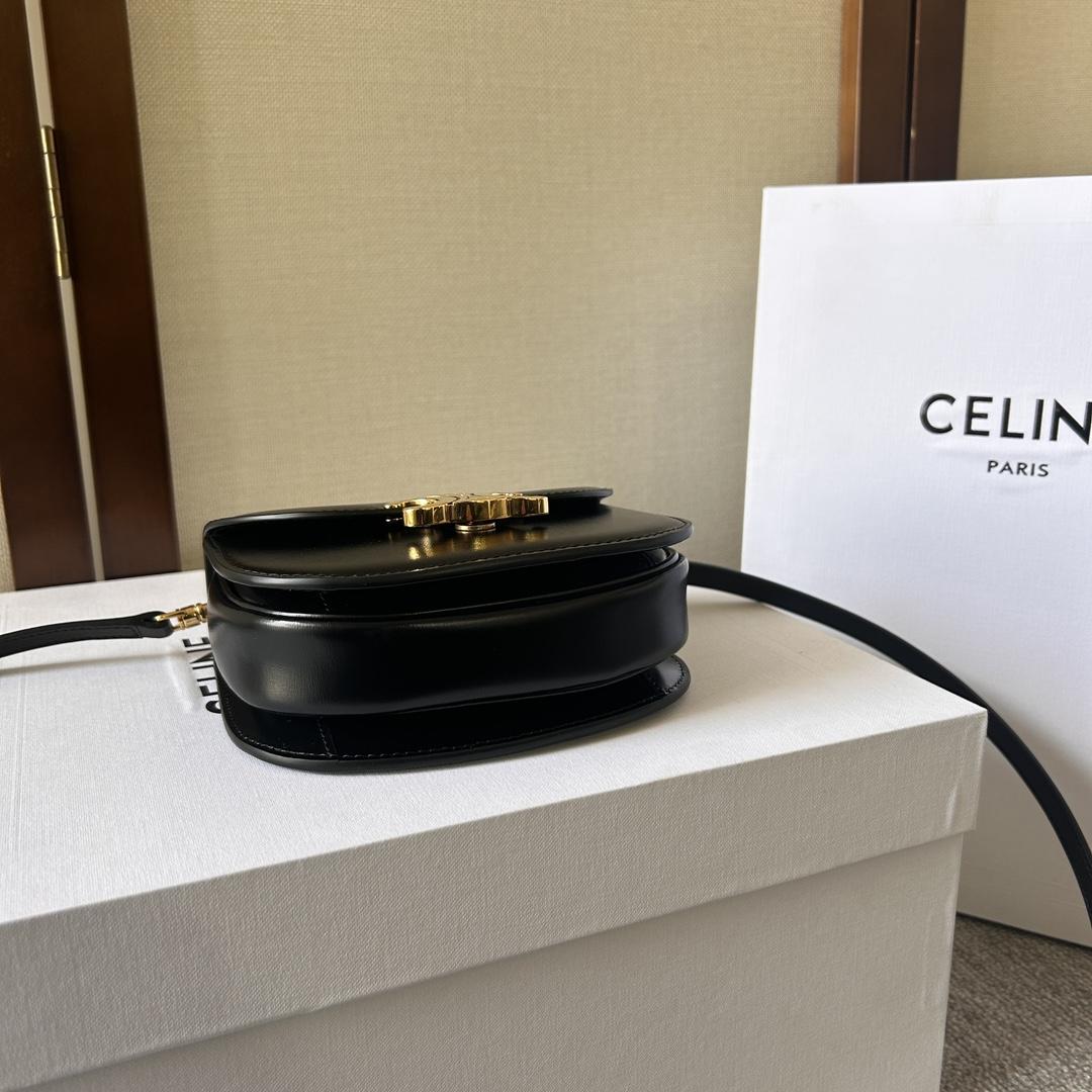 Celine Mini Besace Triomphe In Shiny Calfskin - EUR FASHION