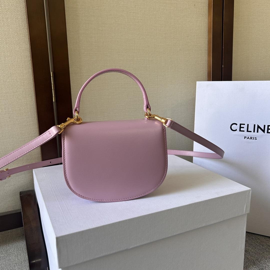 Celine Mini Besace Triomphe In Shiny Calfskin - EUR FASHION