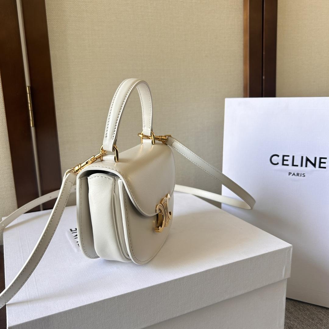 Celine Mini Besace Triomphe In Shiny Calfskin - EUR FASHION