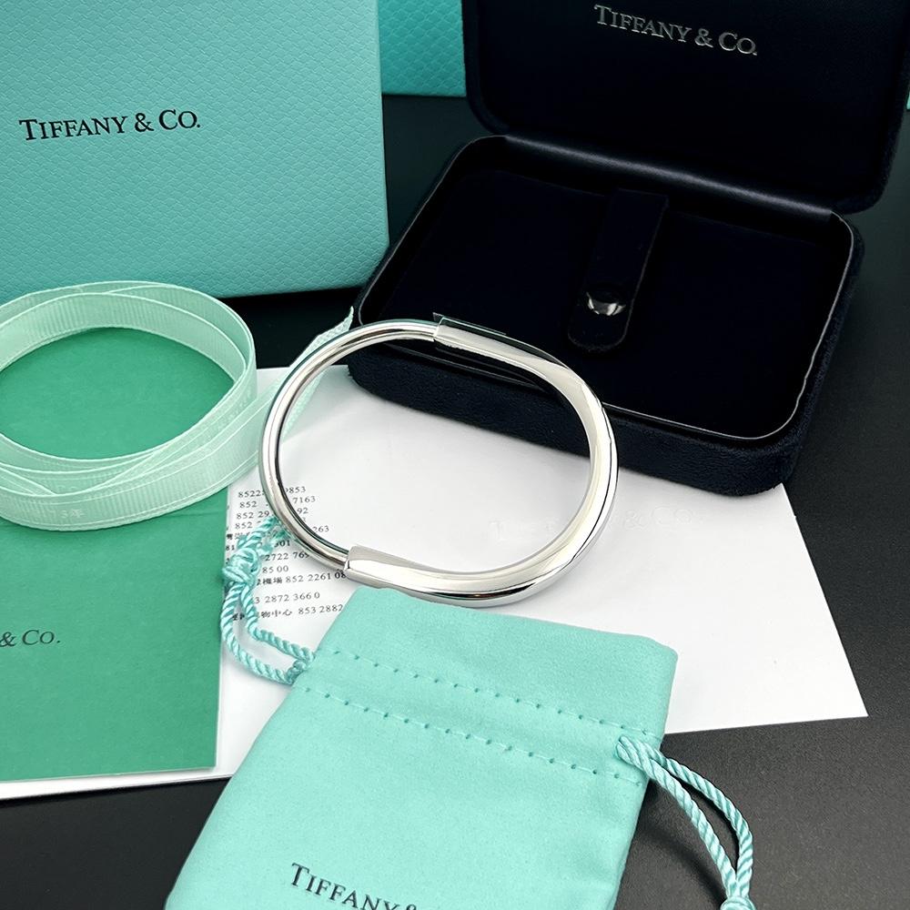 Tiffany&CO Lock Bangle In White Gold - EUR FASHION