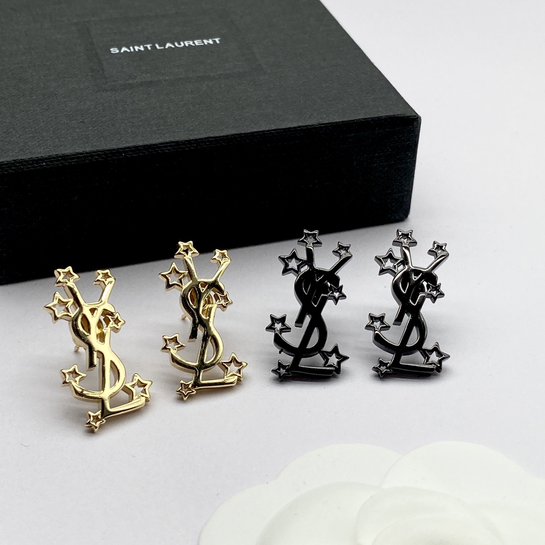 Saint Laurent YSL Logo Earrings - EUR FASHION