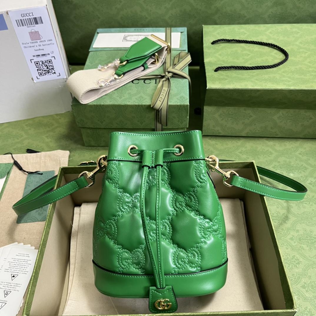 Gucci GG Matelassé Bucket Bag (17*20*10cm) - EUR FASHION