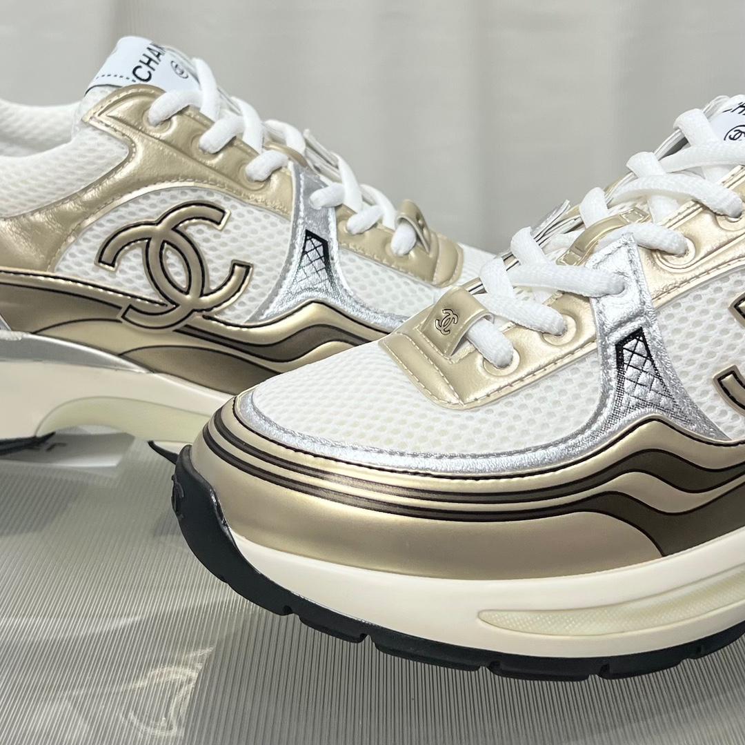 Chanel Fabric & Laminated Sneakers - EUR FASHION