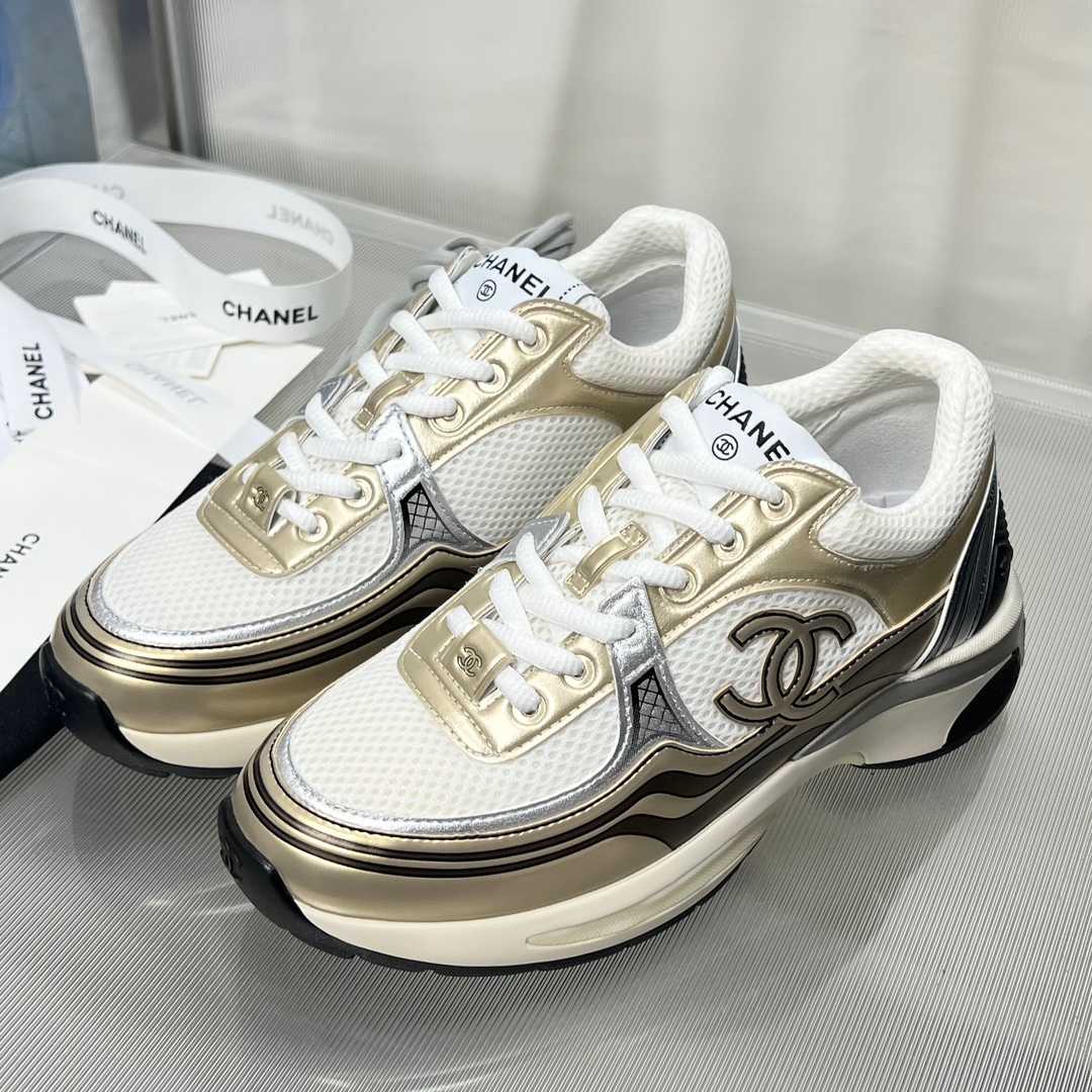 Chanel Fabric & Laminated Sneakers - EUR FASHION