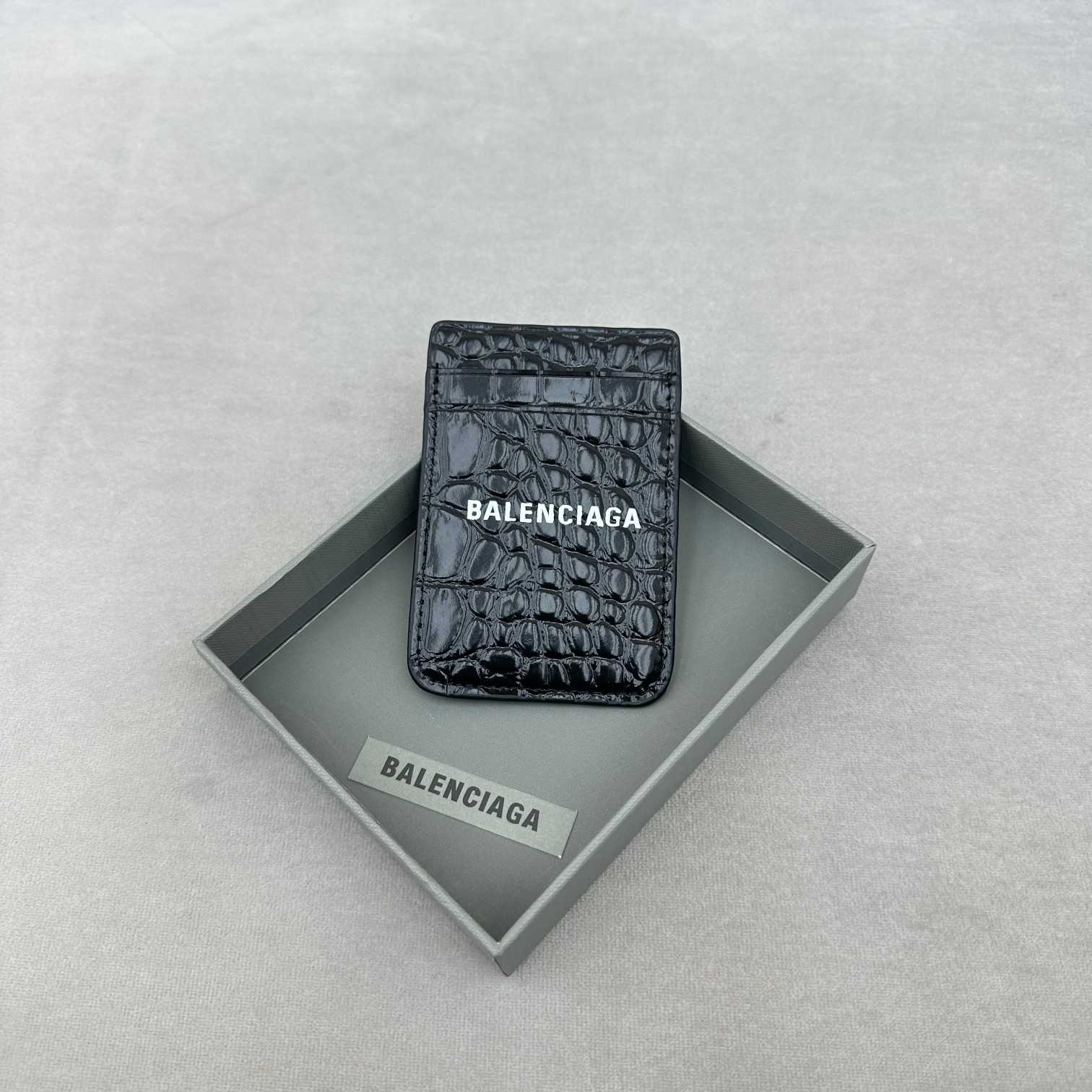 Balenciaga Cash Magnet Croc Cardholder(9.6-6.5cm) - EUR FASHION