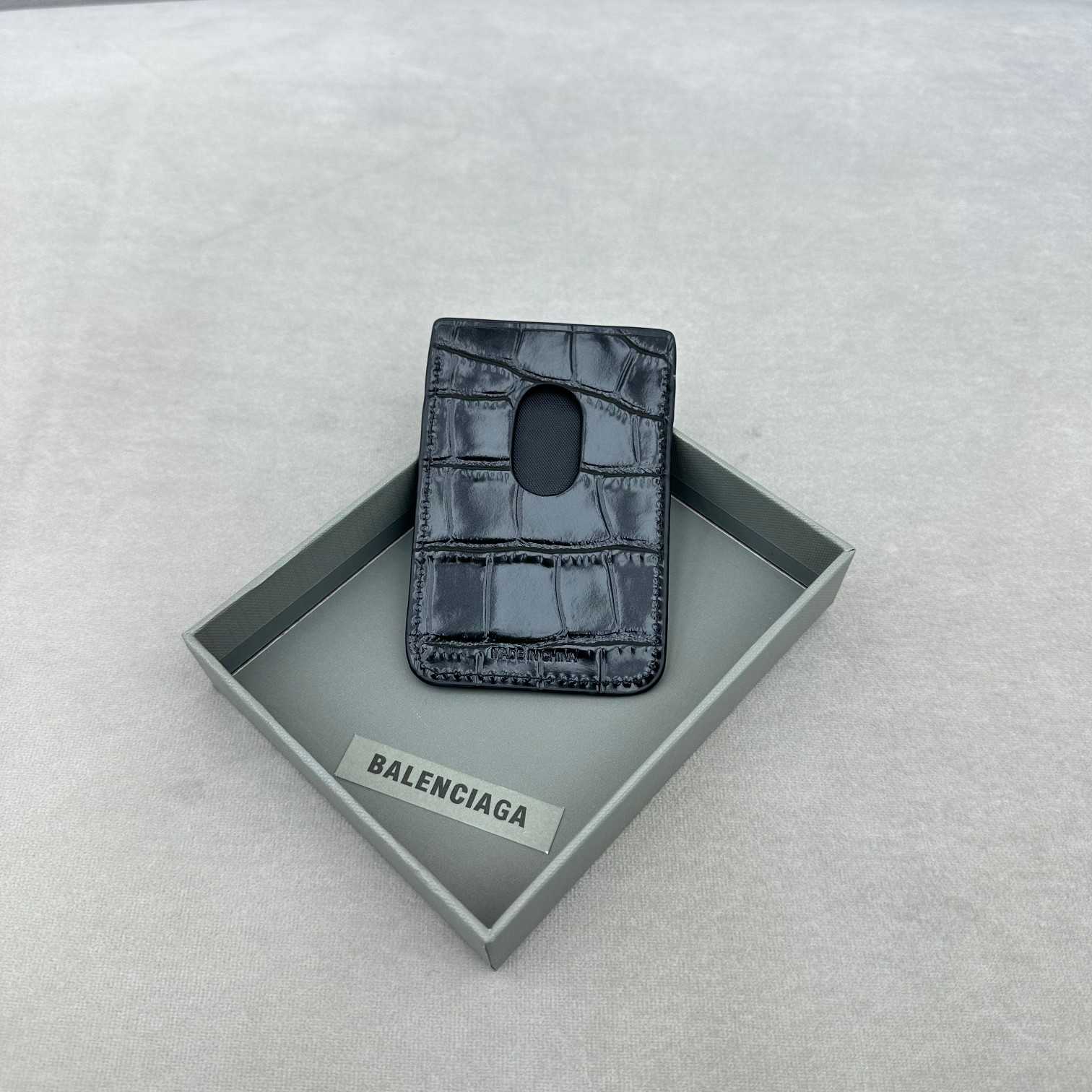 Balenciaga Cash Magnet Croc Cardholder(9.6-6.5cm) - EUR FASHION