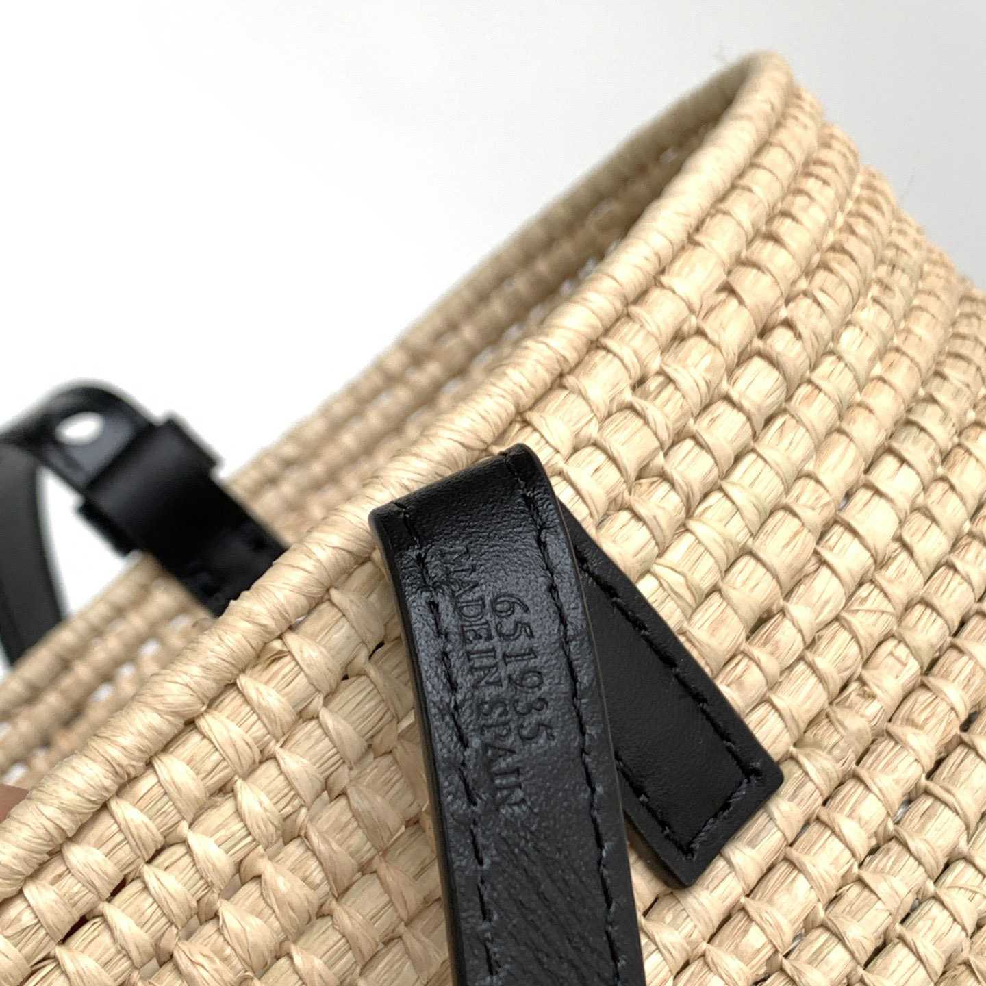 Loewe Small Square Basket bag In Raffia And Calfskin (30*21*11cm) - EUR FASHION