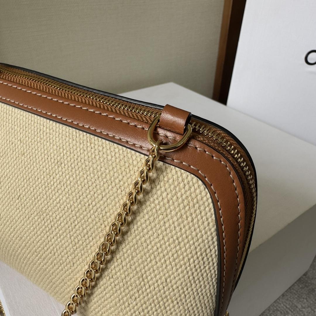 Celine Clutch On Chain Cuir Triomphe Natural / Tan - EUR FASHION