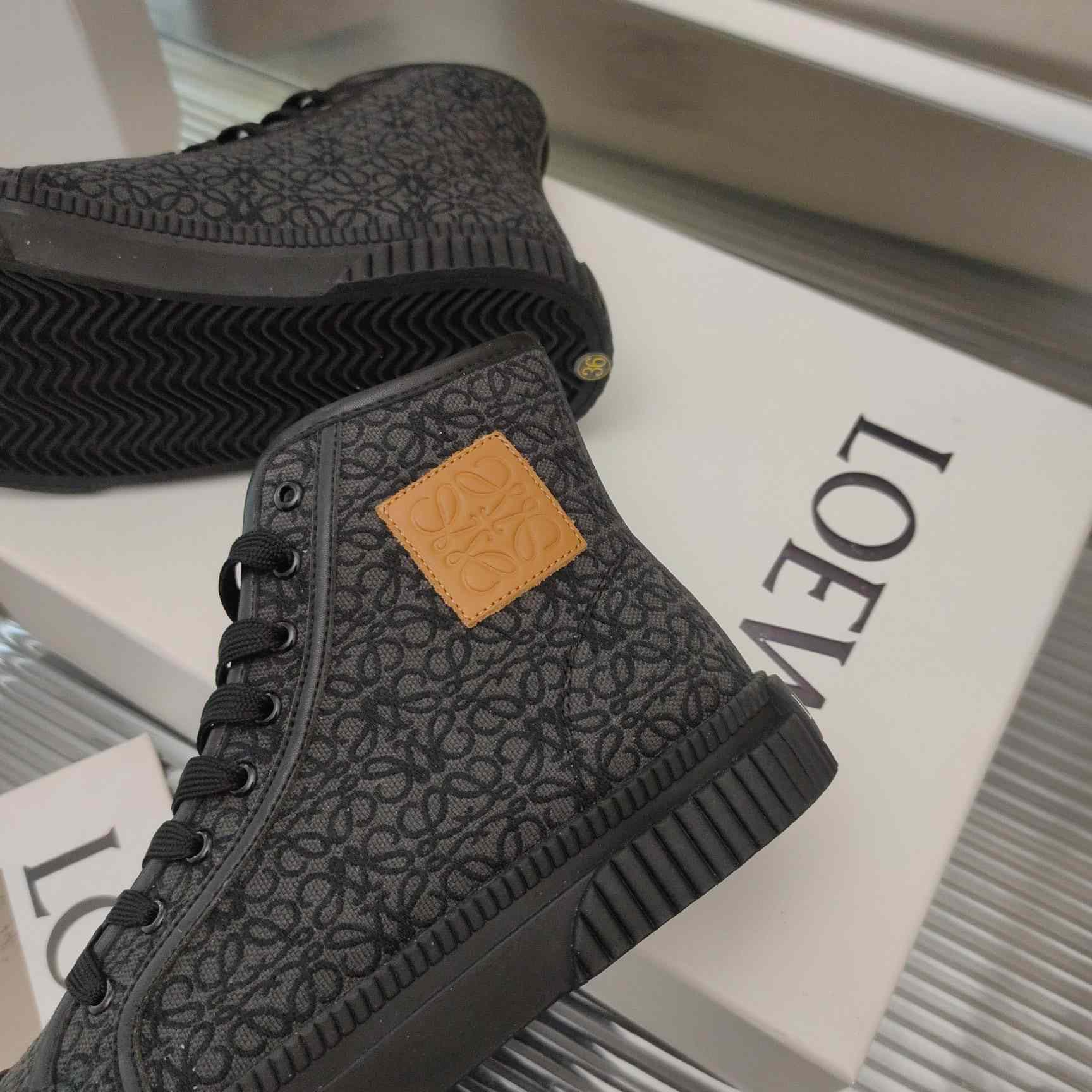 Loewe Anagram High Top Sneaker In Canvas - EUR FASHION