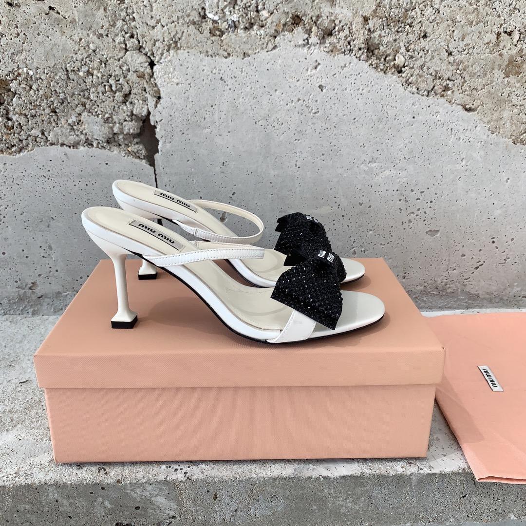 Miu Miu Satin Bow Sandals - EUR FASHION