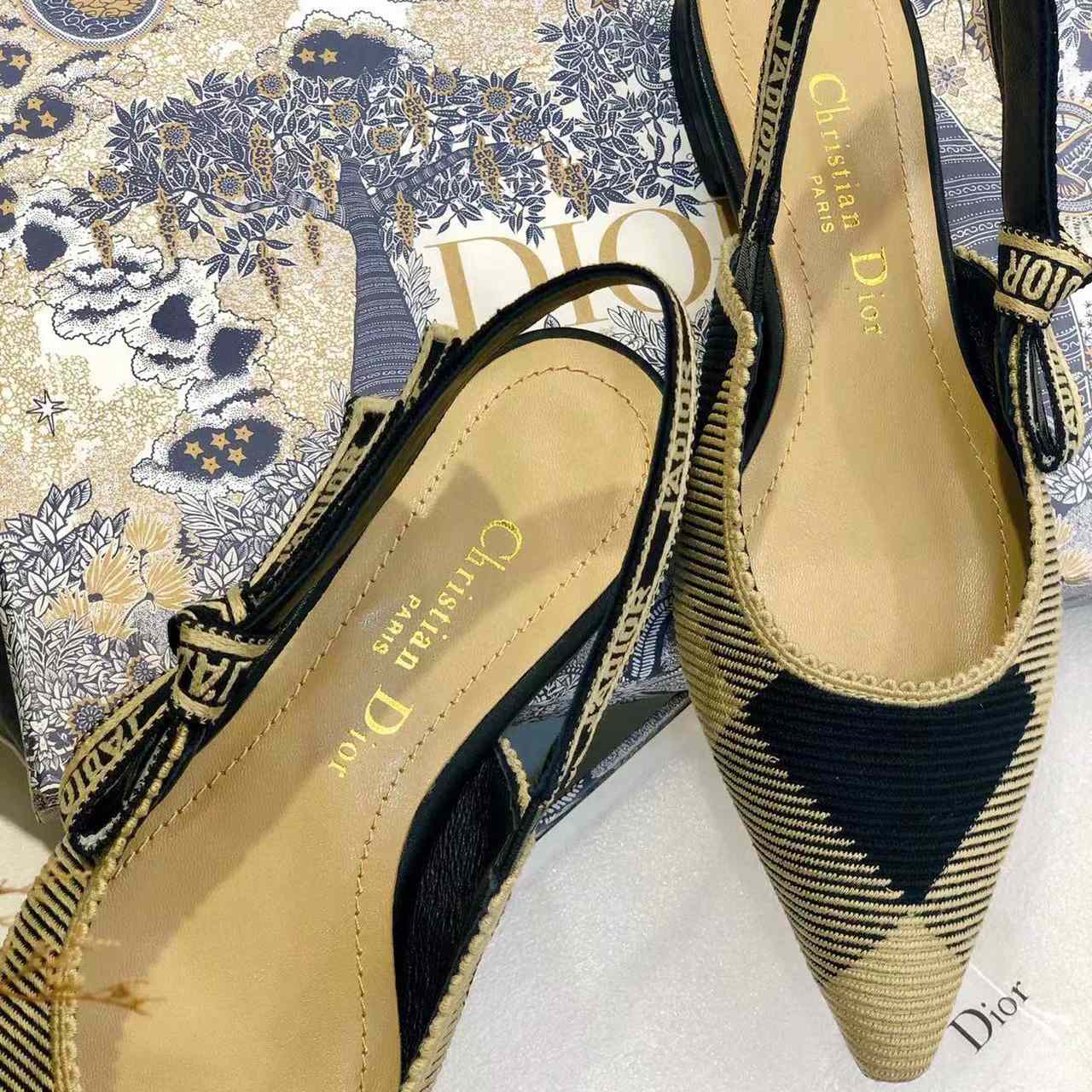 Dior J'adior Ribbon Slingback Flat - EUR FASHION