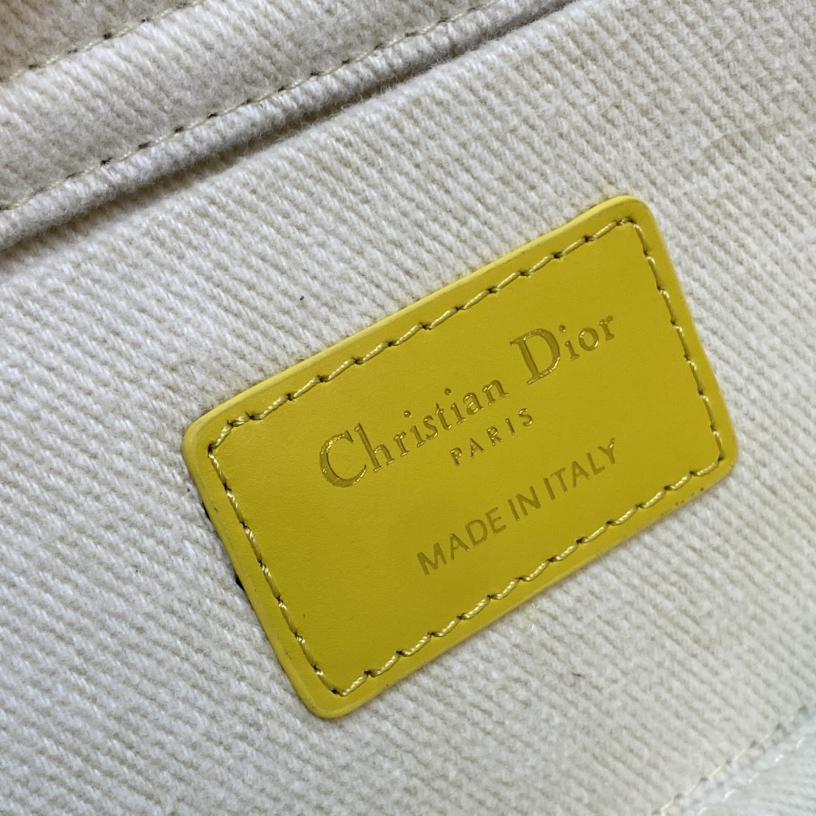 Dior Denim Macrocannage Lady D-Joy Yellow(26*6*14cm) - EUR FASHION