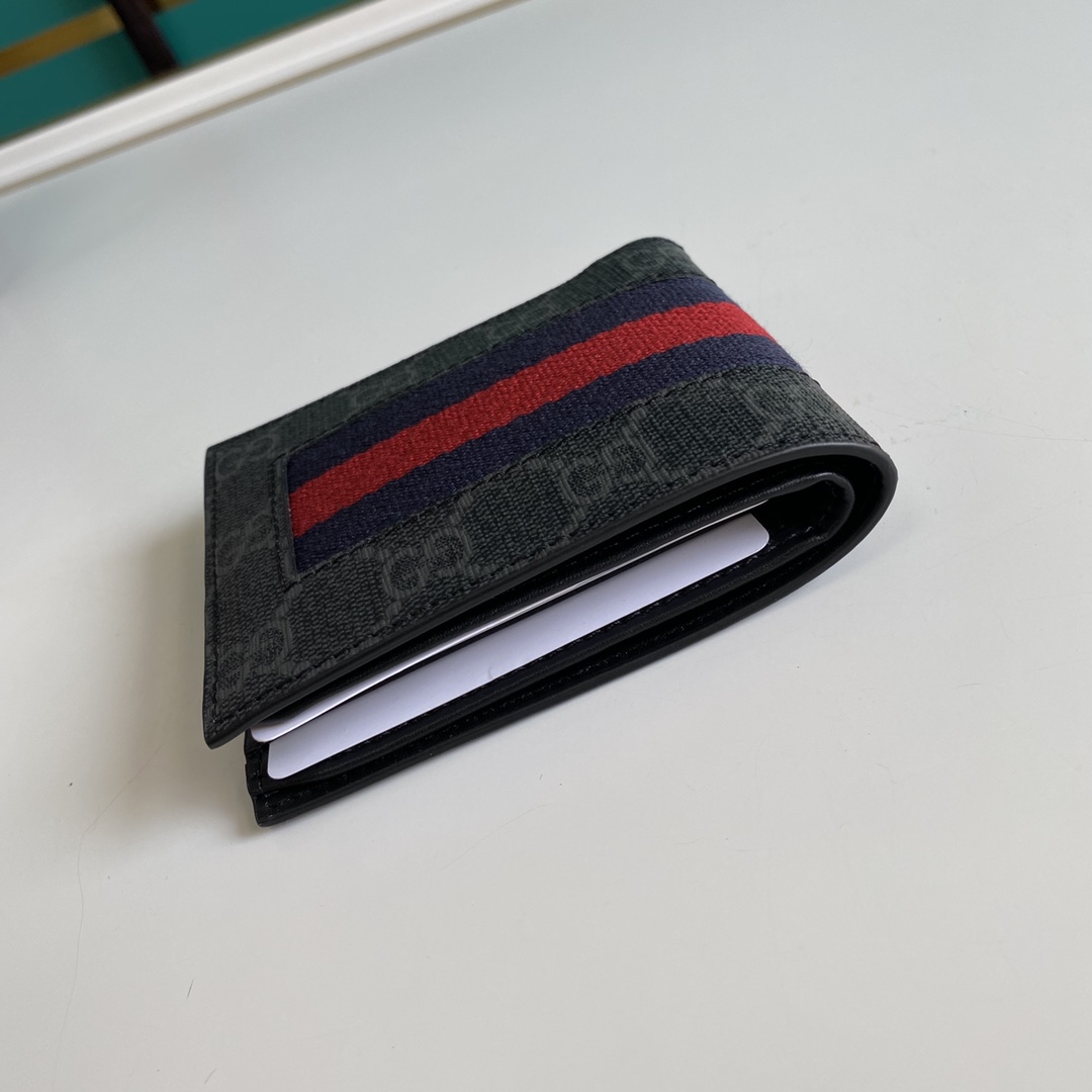 Gucci GG Supreme Web Wallet(11-9-1.5cm)    - EUR FASHION