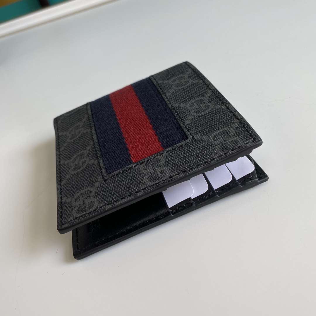 Gucci GG Supreme Web Wallet(11-9-1.5cm)    - EUR FASHION