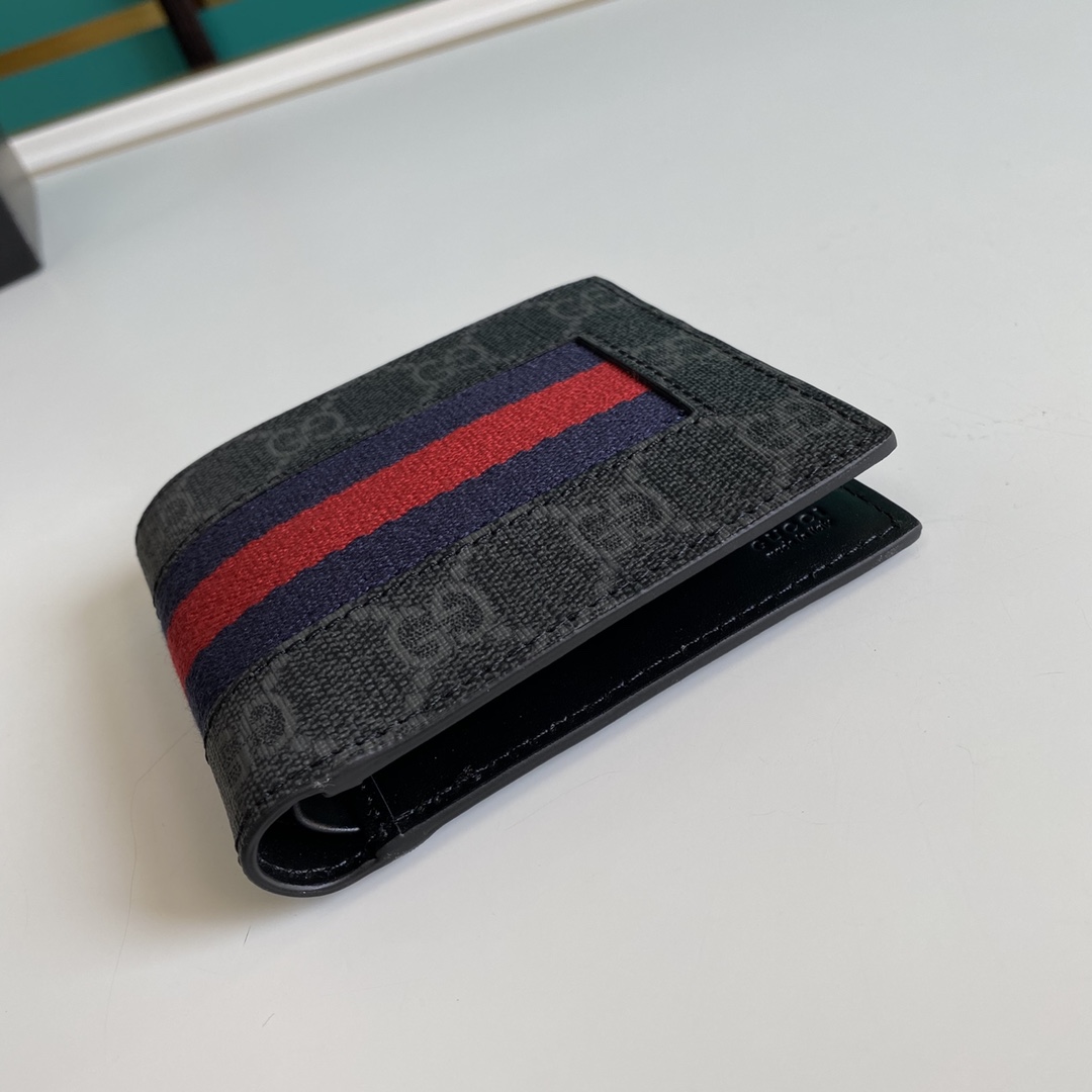 Gucci GG Supreme Web Wallet(11-9-1.5cm)    - EUR FASHION