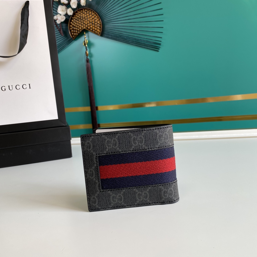 Gucci GG Supreme Web Wallet(11-9-1.5cm)    - EUR FASHION