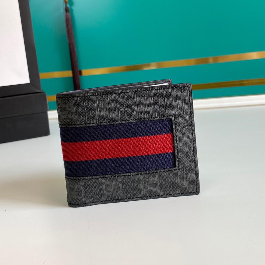 Gucci GG Supreme Web Wallet(11-9-1.5cm)    - EUR FASHION