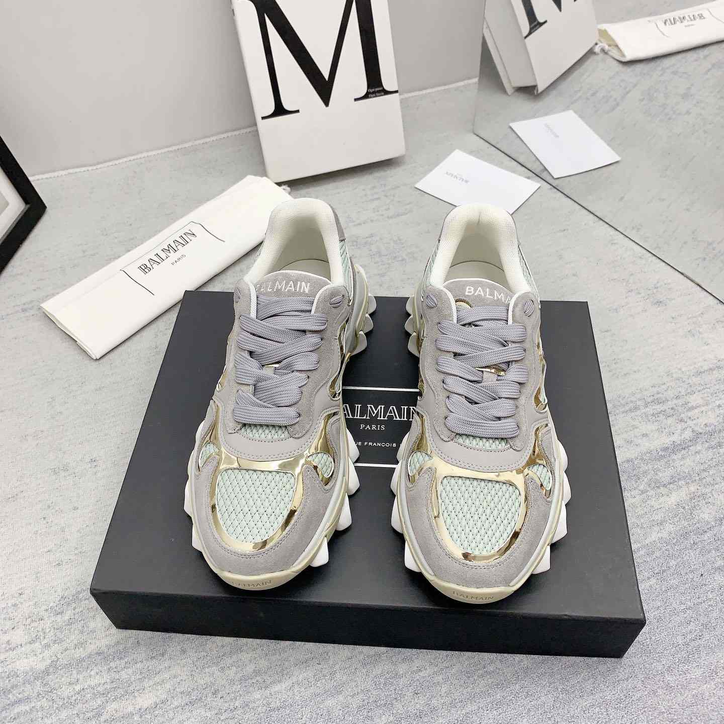 Balmain Beige B-East Sneakers - EUR FASHION