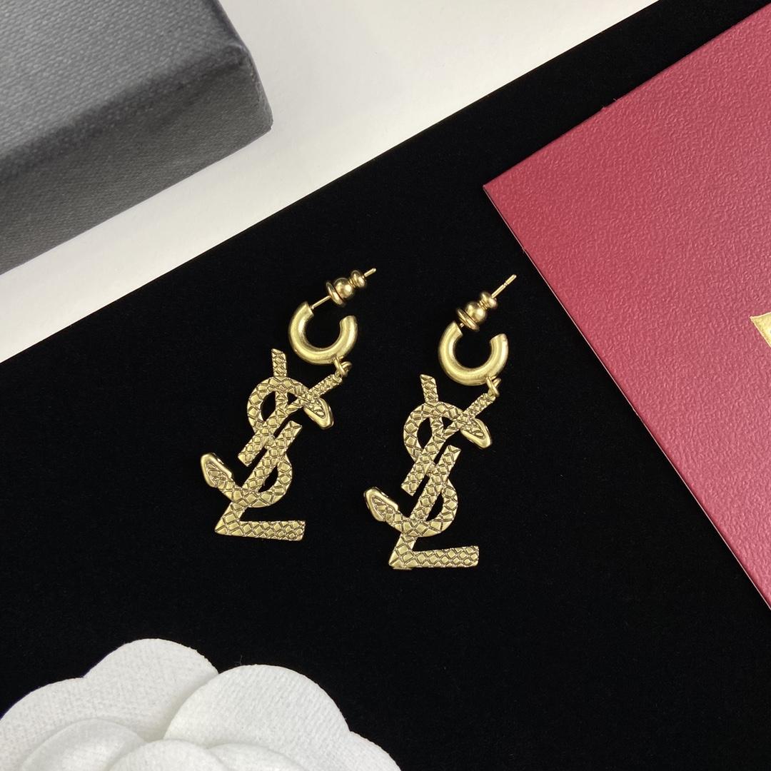 Saint Laurent YSL Logo Earrings - EUR FASHION