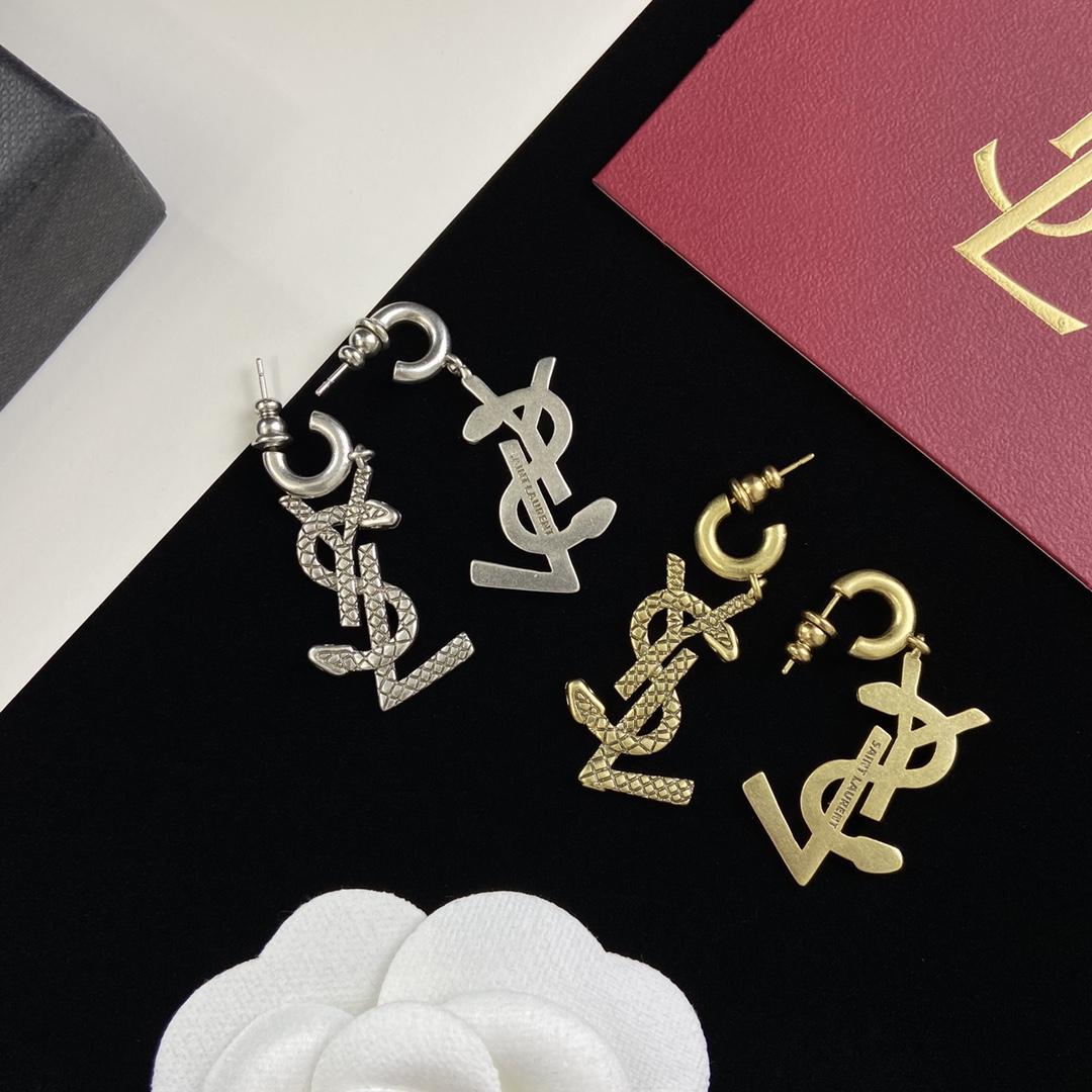 Saint Laurent YSL Logo Earrings - EUR FASHION