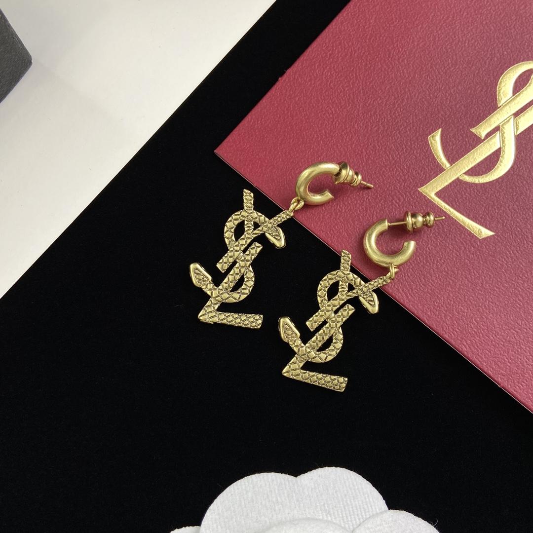 Saint Laurent YSL Logo Earrings - EUR FASHION