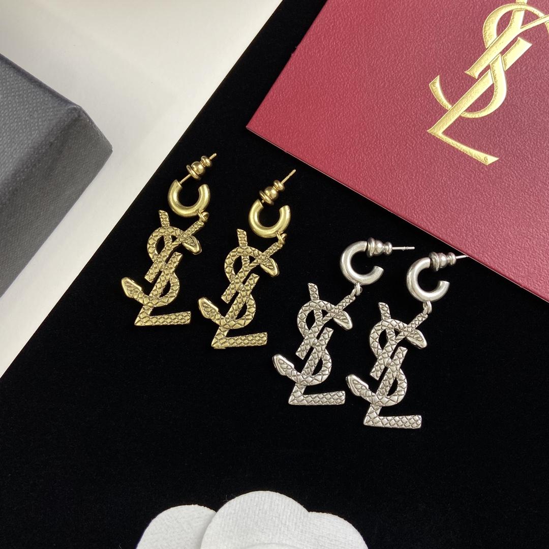 Saint Laurent YSL Logo Earrings - EUR FASHION