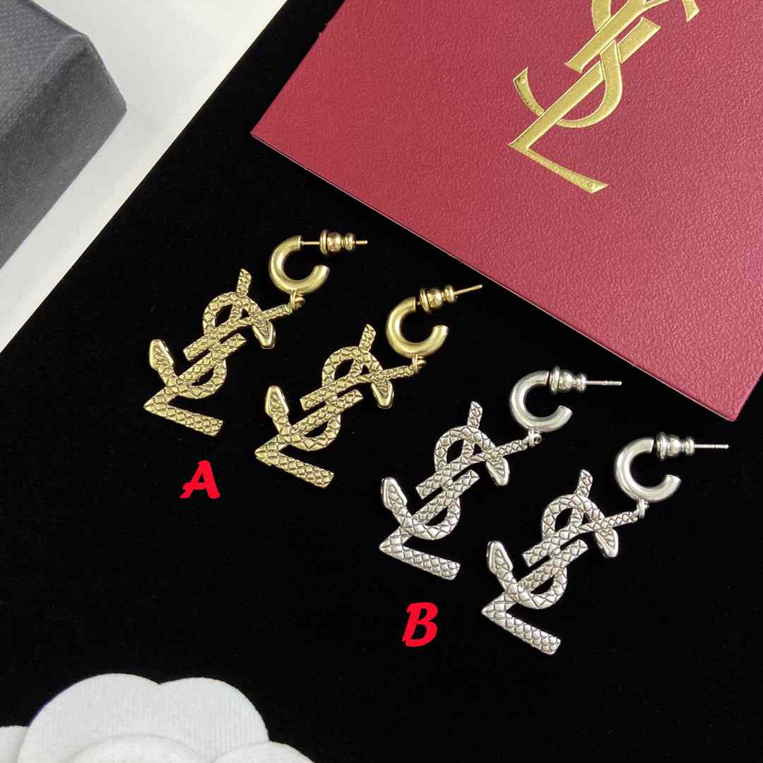 Saint Laurent YSL Logo Earrings - EUR FASHION