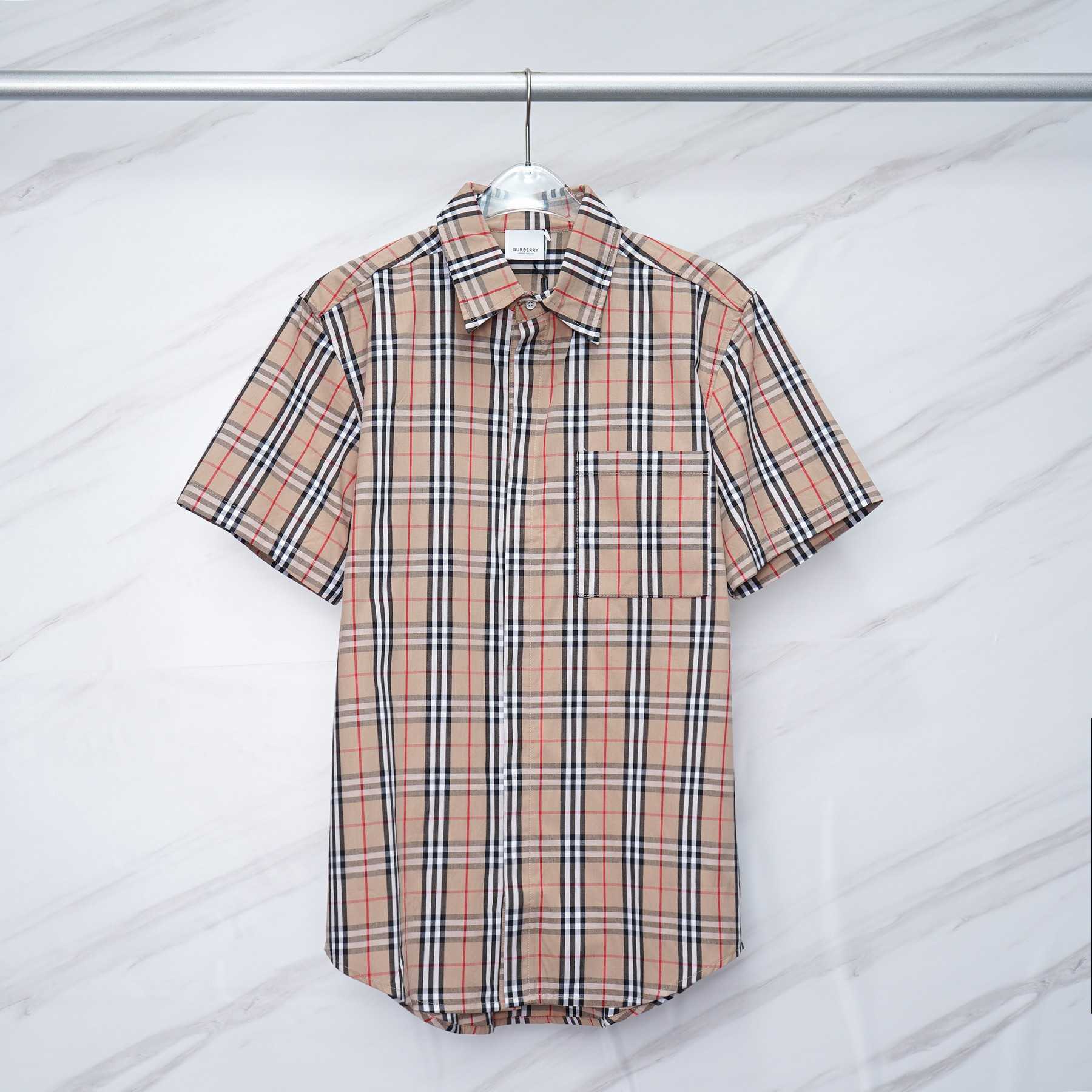 Burberry Short-sleeve Check Cotton Poplin Shirt & Shorts - EUR FASHION